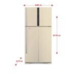 هيتاشي ثلاجة بابين 18 قدم إنفرتر - بيج R-v675ps7kbeg