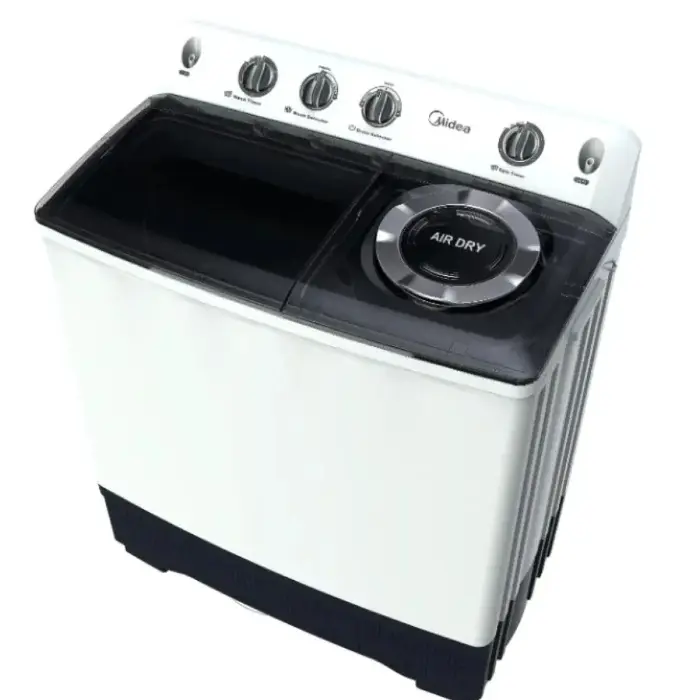 ميديا غسالة ملابس حوضين 14 كيلو - أبيض Tw140adn ميديا غسالة