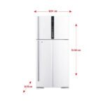 هيتاشي ثلاجة بابين 21 قدم انفرتر - أبيض R-V805PS1KVTWH