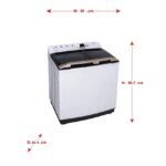 توشيبا غسالة حوضين 12 كيلو - أبيض Vh-K130Wbb(Ww)