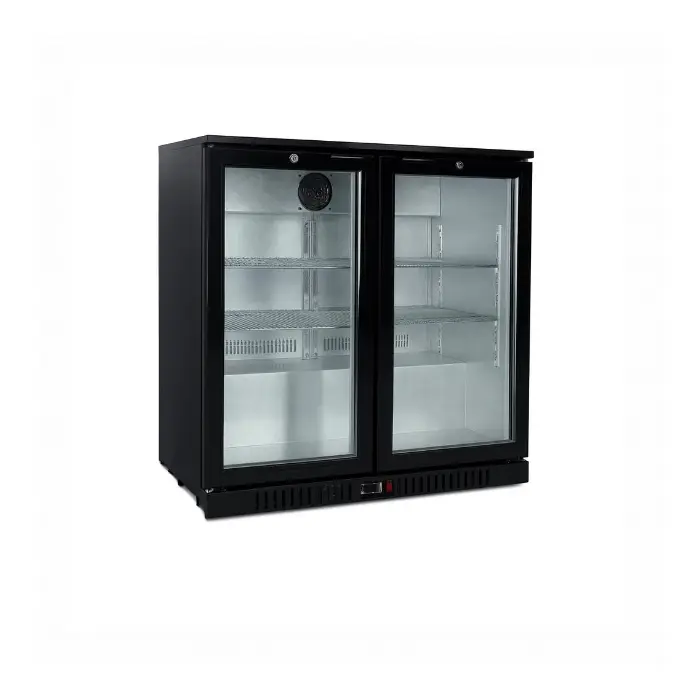 بانكول ثلاجة عرض 2باب زجاج باك بار -أسود BB-210D (HB) بانكول ثلاجة عرض