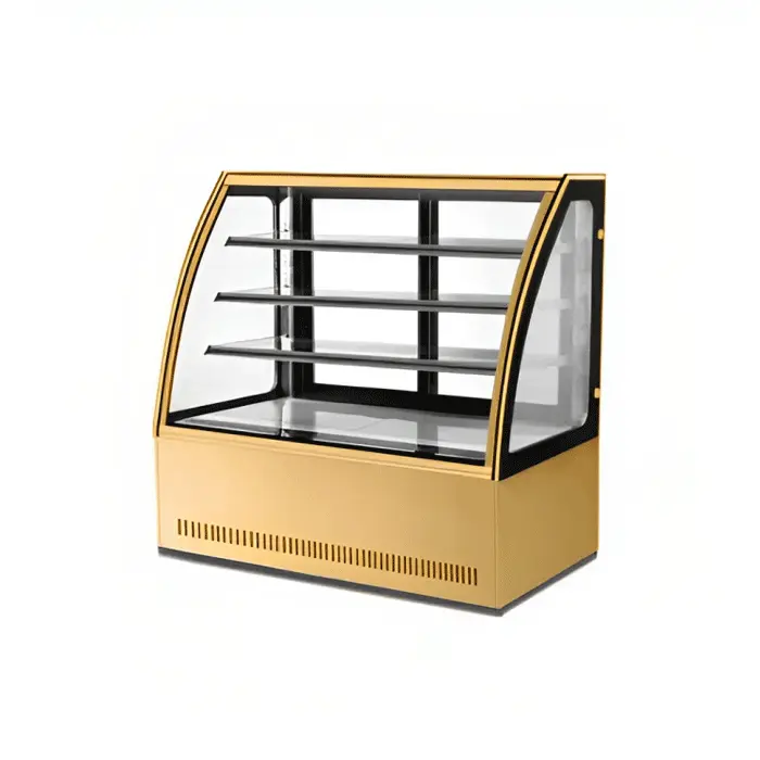 بانكول ثلاجة حلويات عرض 1.2متر - مقوس - ذهبي GN-1200C3 بانكول ثلاجة حلويات