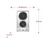 ⁦تيرم مسطح بلت ان كهرباء 2 عين - ستيل Trmbh30dome⁩ - الصورة ⁦2⁩