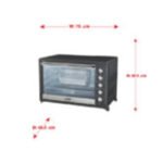 ارو فرن كهرباء صغير 100 لتر - 2800 وات أسود RO-100EOW