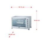 ارو فرن كهرباء صغير 100 لتر - 2800 وات فضي RO-100EOS