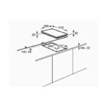 ⁦AEG بتوجاز مسطح بلت ان كهرباء 2 عين-30 سم-إيطالي HK312000MB⁩ - الصورة ⁦2⁩