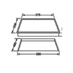ROSIERES بتوجاز مسطح كهرباء بلت ان - 60 سم - أسود RVE 64