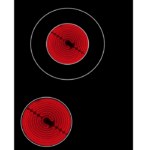 ويرلبول بتوجاز مسطح بلت ان 77 سم 4 شعلات-أسود Akt8360lx