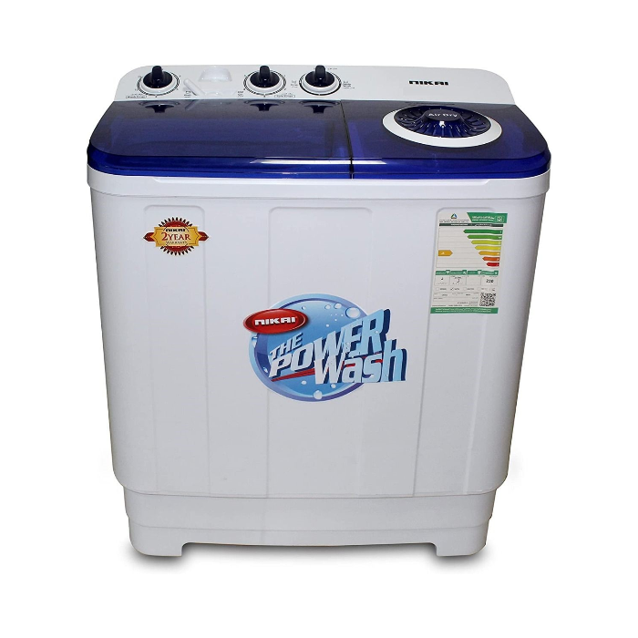 نيكاي غسالة حوضين ملابس 9 كيلو - أبيض NWM0900SPN22