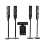 سماعات بلوتوث نيكاي 5.1 قناة مع مضخم صوت - أسود