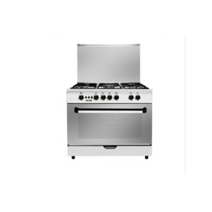 ارو فرن غازى 5 عيون امان كامل - 60*90 سم - فضي RO-9060GSF