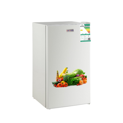 نيو هاوس ثلاجة صغيرة باب واحد 3.2 قدم -ابيض NW 125L
