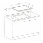 مسطح بلت ان غاز اريستون 90 سم - 6 شعلات - ستيل