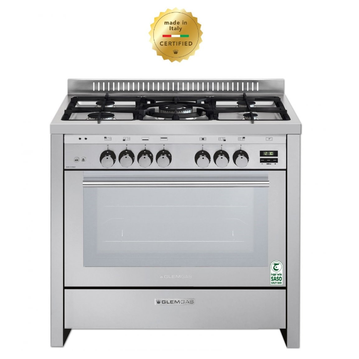 جليم غاز فرن 90 * 60 سم - ديجيتال إيطالي - ستيل Ht967gifsmf