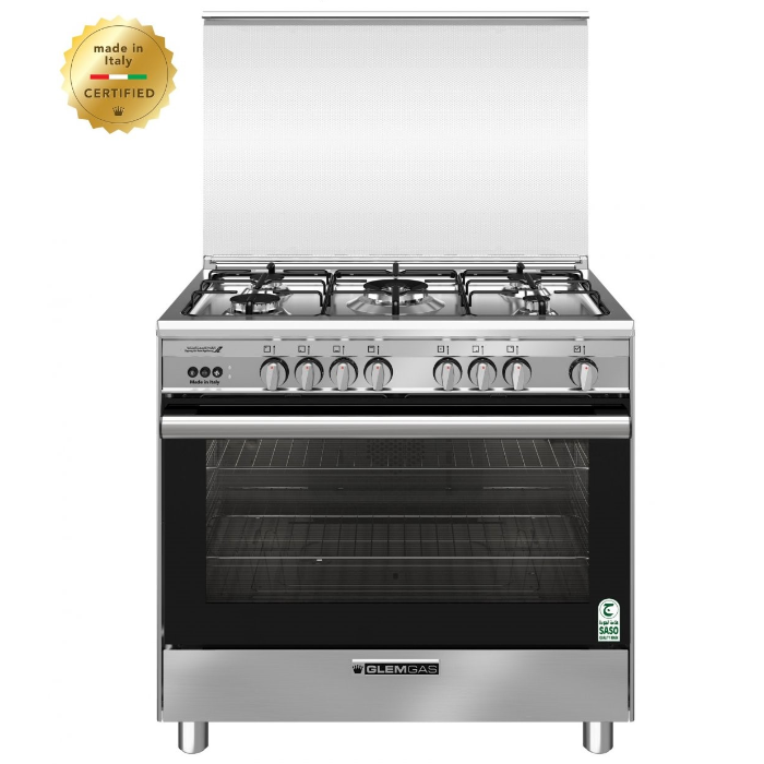 جليم غاز فرن 90 * 60 سم مع مروحة - إيطالي - ستيل Sb967gifsmf