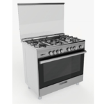 فرن غاز جليم غاز 90 * 60 سم مع مروحة - إيطالي - ستيل