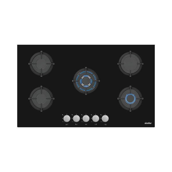 سيمفر بتوجاز بلت ان غاز -زجاج-90 سم-أسود H9500NGSSP