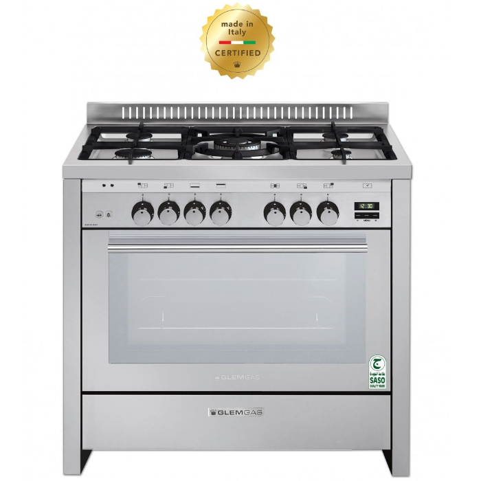 جليم غاز فرن 100* 60 سم ديجتال - إيطالي - ستيل Ht167gifsmf