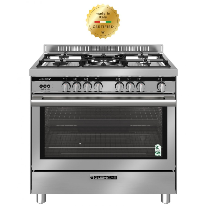 جليم غاز فرن مع مروحة 90 * 60 سم - إيطالي - ستيل St967gifsmf