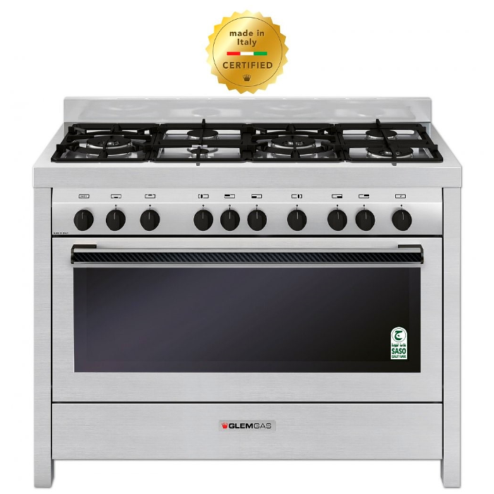 جليم غاز فرن 60*120 سم 6 شعلات - 2 مروحة - إيطالي Mgw626rr جليم غاز فرن 60*120 سم 6 شعلات - 2 مروحة - إيطالي Mgw626rr