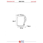 غلاية موية زيترست كهربائية - 1.7 لتر - أخضر