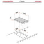 فرن بلت ان غاز جليم مع شواية 90 سم - إيطالي - ستيل