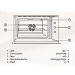 فرن كهربي ويرلبول بلت ان 90 سم مع شواية - إيطالي