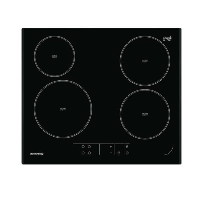 ROSIERES بتوجاز مسطح كهرباء بلت ان - 60 سم - أسود RVE 64