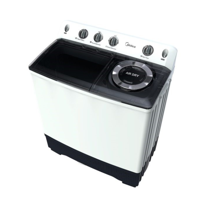 ميديا غسالة ملابس حوضين 14 كيلو - أبيض Tw140adn