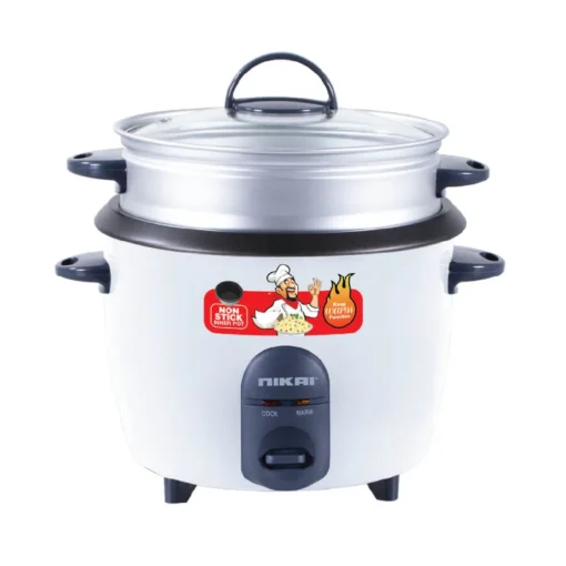 نيكاي قدر كهربائي لطهي الارز 2.8 لتر - 1000 وات -ابيض NR728