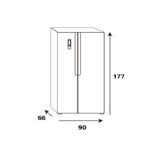 زيترست ثلاجة دولاب إنفرتر 18.4 قدم ديجيتال - ستيل Zsrf524sih