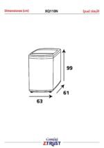 غسالة تعبئة علوية زيترست 11 كيلو – 8 برامج – فضي
