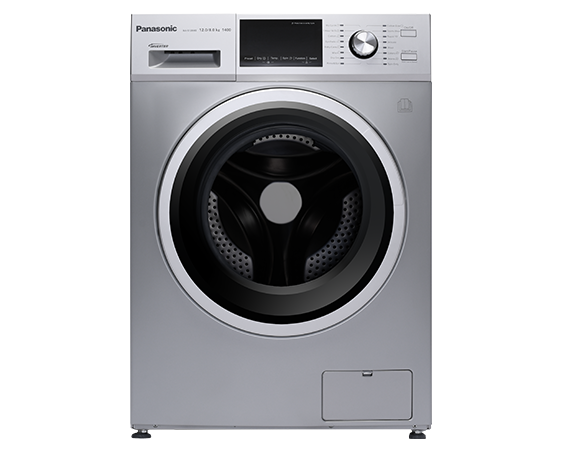 باناسونيك غسالة امامية 12 كيلو تنشيف كامل - فضي NA-S128M2WSA