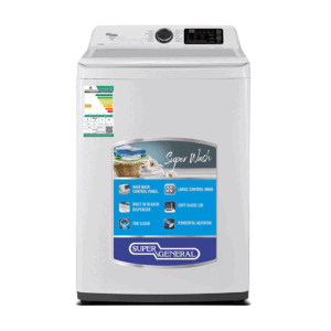 سوبر جنرال غسالة علوية 18كيلو - 10 برامج - أبيض Ksgw1824am