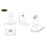 شفاط مطبخ تيرم إيطالي 90 سم - ستيل