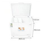 فريزر افقي نيكاي 11 قدم - أبيض