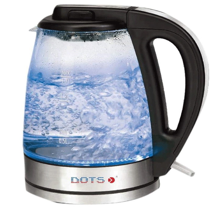 دوتس غلاية ماء لاسلكية 1.7 لتر - 2000 وات - زجاج KDG-009