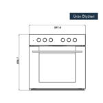 فرن كهربائي كومتيل بلت ان B66-362-10 MFRY3