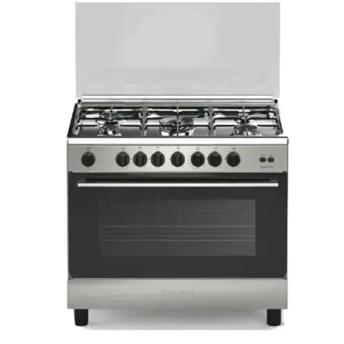بومباني فرن الغاز 5 شعلات – 60*90 سم– ستيل Essential90gg5tcix بومباني فرن الغاز