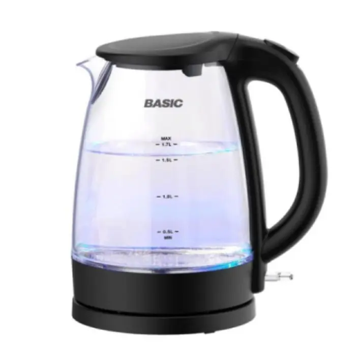 بيسك غلاية ماء 1.7 لتر - زجاج - أسود BK-17G بيسك غلاية ماء