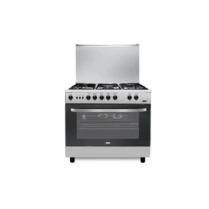 هام فرن غاز 55*80 سم - 5 عيون – أمان كامل – ستيل HM80GF-23 هام فرن غاز