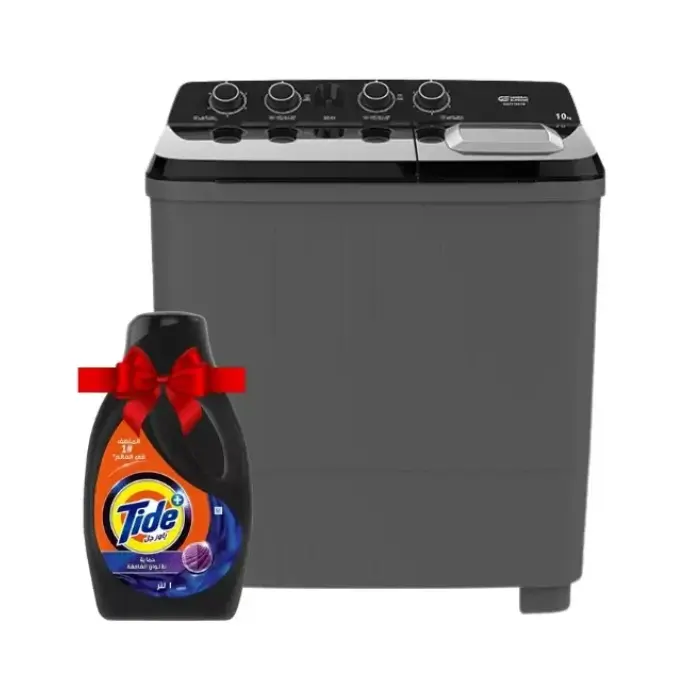 جنرال سوبريم غسالة 18 كيلو حوضين– رمادي غامق GSTT18XTB جنرال سوبريم غسالة