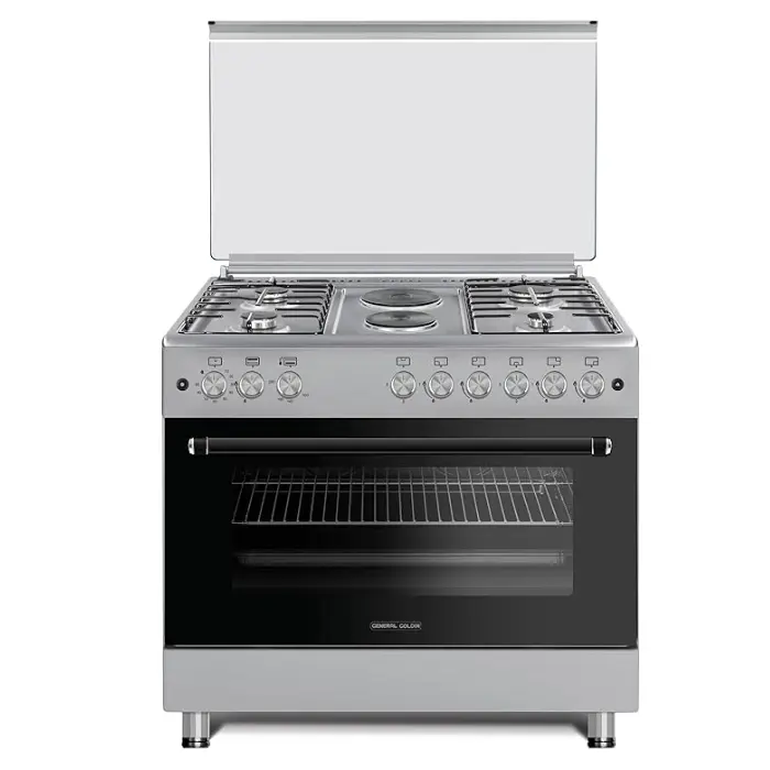 جي ال جنرال فرن 6 عيون 90*60 سم 4 عيون غاز + 2عيون كهرباء F9H42G2-HI جي ال جنرال فرن 6 عيون