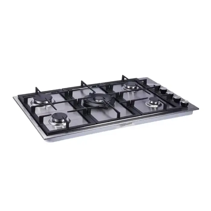 جي ال جنرال مسطح غاز 5 شعلات 90 سم - ستيل BL221 جي ال جنرال مسطح غاز