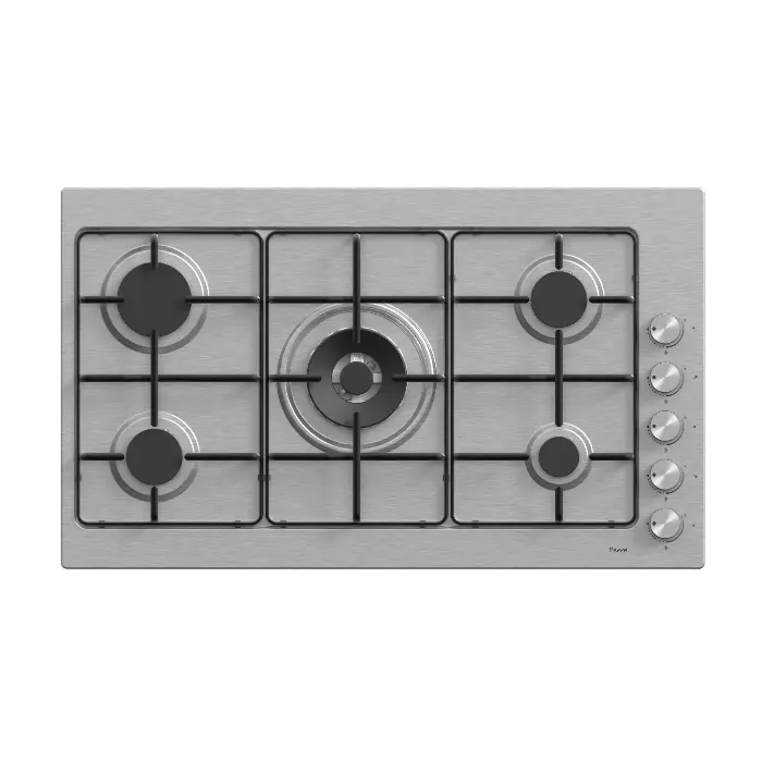 جي ال جنرال موقد سطحي 5 شعلات 90 سم - ستانلس ستيل EL012 جي ال جنرال موقد سطحي