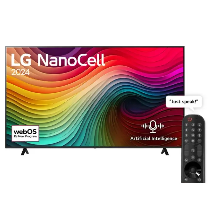 ال جى شاشة سمارت 75 بوصة 4KUHD - LED - أسود 75NANO81T6A(AE) ال جى شاشة سمارت