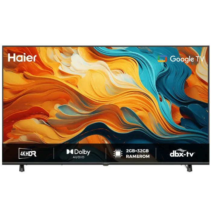 هاير شاشة 55 بوصة سمارت (LED - 4K UHD- Google TV ) - أسود H55K85FUX هاير شاشة 55 بوصة