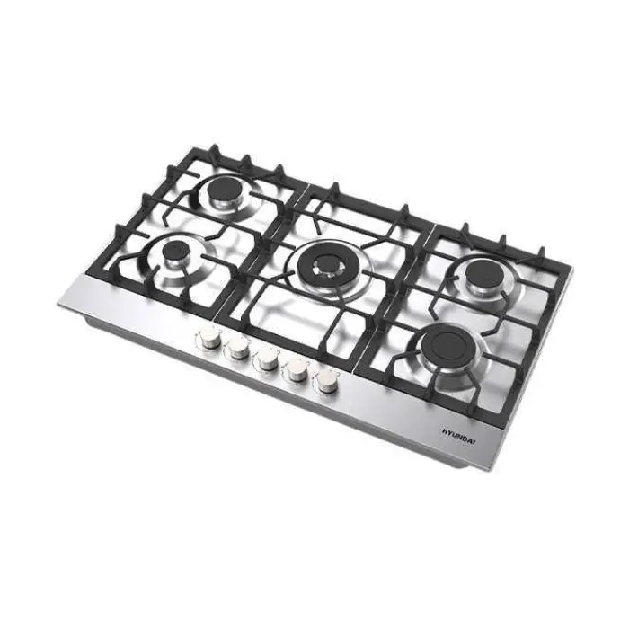 هيونداي مسطح غاز بلت ان 5 عيون - 90 سم - ستيل HY-TG90SF هيونداي مسطح غاز