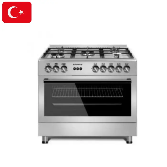 ماستر جاز فرن غاز 60*90 سم - 5 عيون تركي - ستيل MGF9S50GF-HIXO ماستر جاز فرن غاز