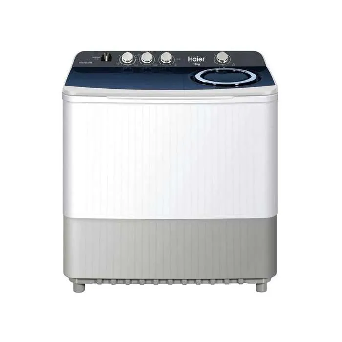 هاير غسالة حوضين 15 كيلو – أبيض HTW150-S186 هاير غسالة حوضين